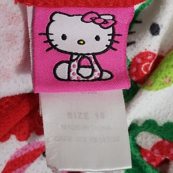Hello Kitty Girl's White Pink Red Nightgown 10 - Picture 7 of 7